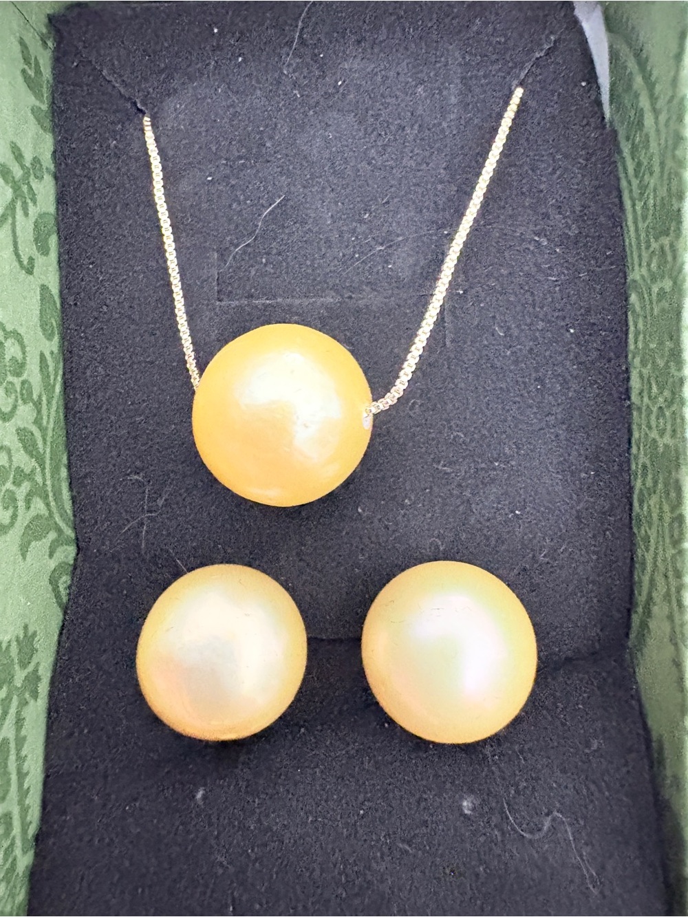 Champagne Edison Freshwater Pearl Floating set